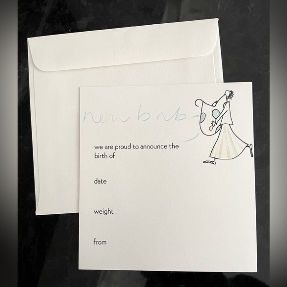 Pierre Belvedere Birth Announcements, 16 cards w/envelopes. - Picture 1 of 1